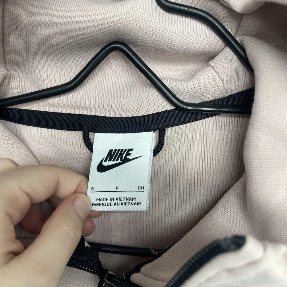 Nike Tech Fleece Hoodie Womens Small Pink/Mauve Zip Up Sweatshirt y2k